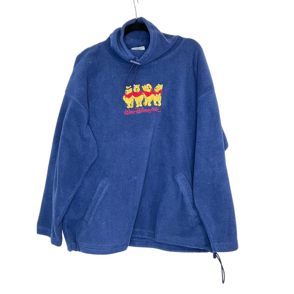 Vintage Disney WDW Winnie the Pooh Pullover Fleece Sweatshirt 90s Size XL